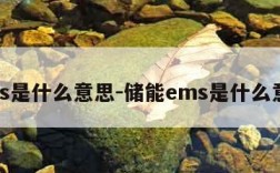 ems是什么意思-储能ems是什么意思